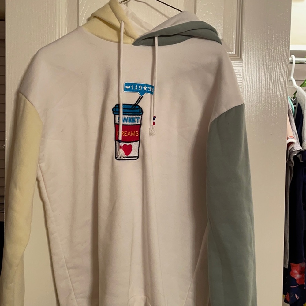 new multicolored hoodie